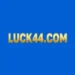 Luck44.com logo with gold gradient text on a blue background.