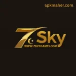 7Sky Game golden logo with black background showing the website address.