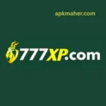 777XP Game logo featuring bold yellow and white text on a dark green background with a flame-style lion head icon.